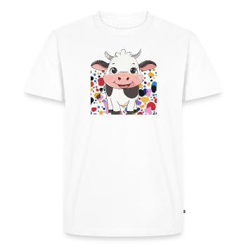 Cow Farm Animal - Men's Premium Organic T-Shirt - white - Front - Nico (187cm)