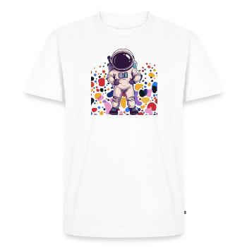 Astronaute Spaceman Vaisseau spatial - T-shirt Premium bio Homme - blanc - Devant - Nico (187cm)