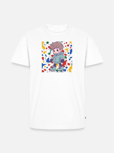 Eislaufen Eislauf Schlittschuhe - Männer Premium Bio T-Shirt - Weiß