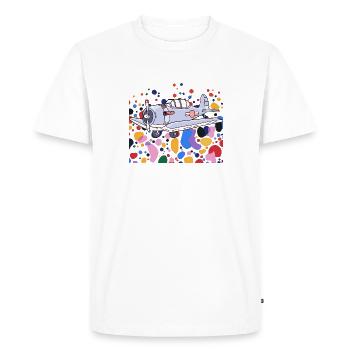 Airplane Flying Pilot - Men's Premium Organic T-Shirt - white - Front - Nico (187cm)