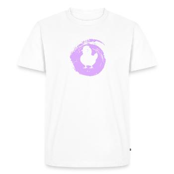œuf de poussin de poule - T-shirt Premium bio Homme - blanc - Devant - Nico (187cm)