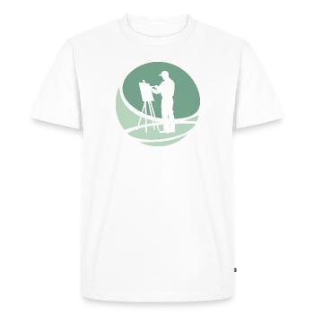 Pinceau Aquarelle - T-shirt Premium bio Homme - blanc - Devant - Nico (187cm)