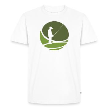Pêche Pêche - T-shirt Premium bio Homme - blanc - Devant - Nico (187cm)