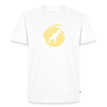 Musée du Dinosaure Rex - T-shirt Premium bio Homme - blanc - Devant - Nico (187cm)