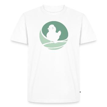 Poulailler oeuf volaille - T-shirt Premium bio Homme - blanc - Devant - Nico (187cm)