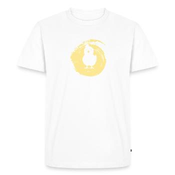 Pochoir volaille coq - T-shirt Premium bio Homme - blanc - Devant - Nico (187cm)