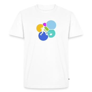 Curling Stick Curling Iron Curling Stone - Men's Premium Organic T-Shirt - white - Front - Nico (187cm)