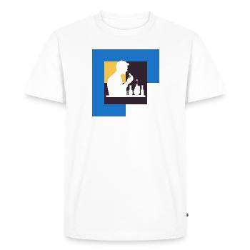 Tableau périodique des chimistes - T-shirt Premium bio Homme - blanc - Devant - Nico (187cm)