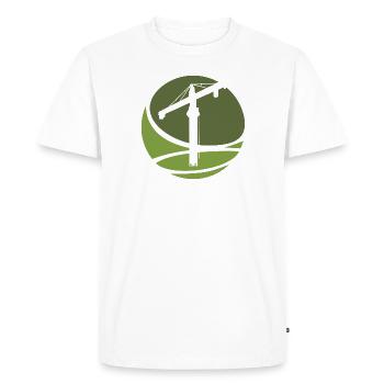 Construction site crane crane driving - Men's Premium Organic T-Shirt - white - Front - Nico (187cm)
