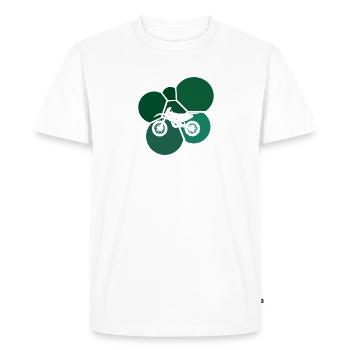 Motorcycle Bike Stunt - Men's Premium Organic T-Shirt - white - Front - Nico (187cm)