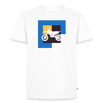 Cascade de moto tout-terrain - T-shirt Premium bio Homme - blanc - Devant - Nico (187cm)