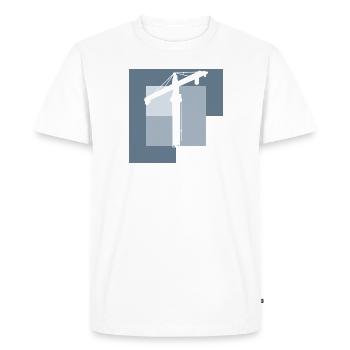 Crane Driver House Construction Construction Site - Men's Premium Organic T-Shirt - white - Front - Nico (187cm)