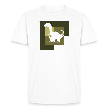 Dinosaure Reptile Dinosaures - T-shirt Premium bio Homme - blanc - Devant - Nico (187cm)