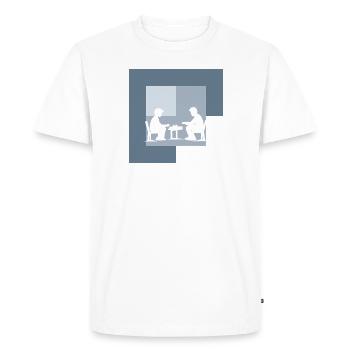 Stratégie des jeux de société - T-shirt Premium bio Homme - blanc - Devant - Nico (187cm)