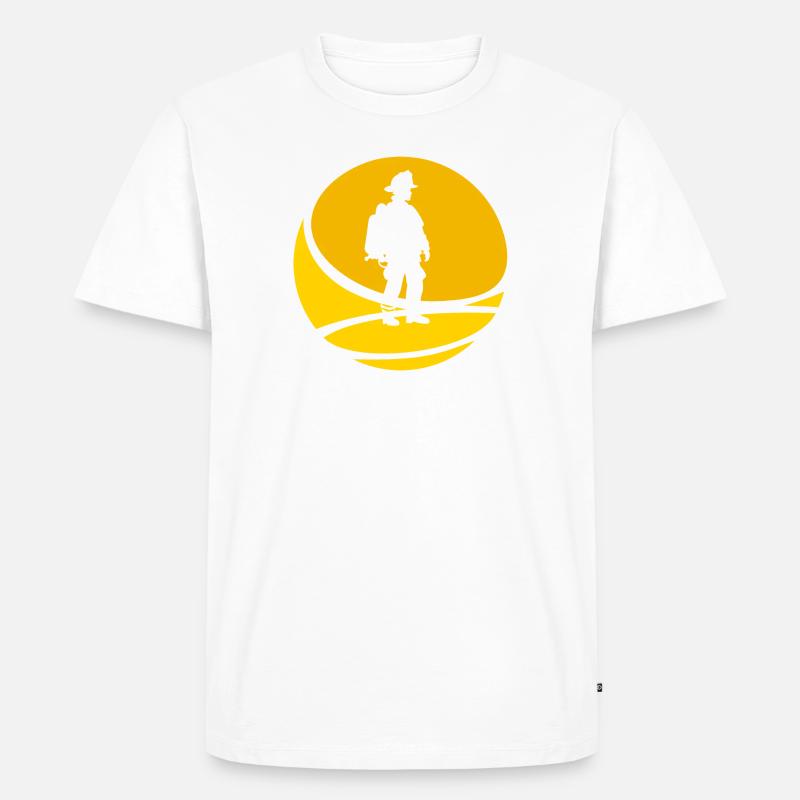 Pompier Pompier Pompier - T-shirt Premium bio Homme - blanc