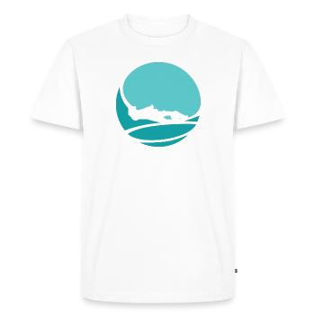 Voiture de course Voiture de course - T-shirt Premium bio Homme - blanc - Devant - Nico (187cm)