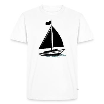 Voilier - T-shirt Premium bio Homme - blanc - Devant - Nico (187cm)