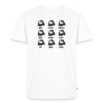 Puffin Emotions Puffin puffin - T-shirt Premium bio Homme - blanc - Devant - Nico (187cm)