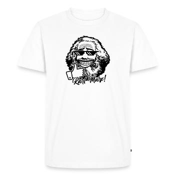 Karl Marx (monochrome) - Men's Premium Organic T-Shirt - white - Front - Nico (187cm)