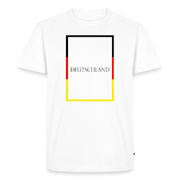 Germany Germany Statement Lettering with Flag - Men's Premium Organic T-Shirt - white - Front - Nico (187cm)