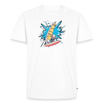 Windsurfen Windsurfing Windsurf - T-shirt Premium bio Homme - blanc - Devant - Nico (187cm)