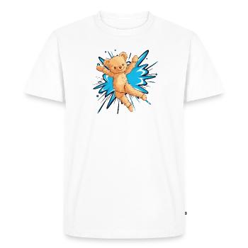 Ballerine danseuse de ballet - T-shirt Premium bio Homme - blanc - Devant - Nico (187cm)