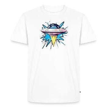 OVNI Scifi Mars - T-shirt Premium bio Homme - blanc - Devant - Nico (187cm)