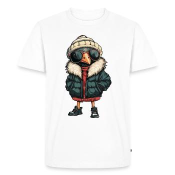 Autruche Cool BD - T-shirt Premium bio Homme - blanc - Devant - Nico (187cm)