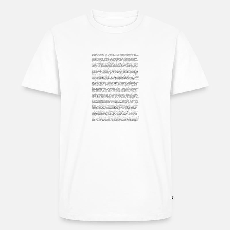 Bee Movie Script - Männer Premium Bio T-Shirt - Weiß