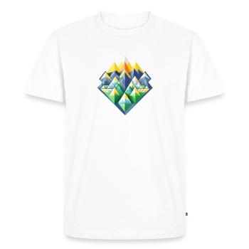 Vector Mountains 01 - Men's Premium Organic T-Shirt - white - Front - Nico (187cm)