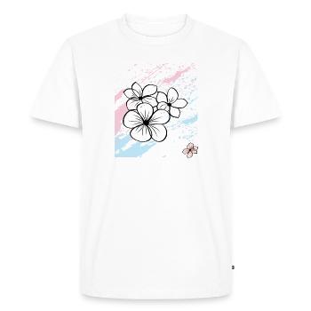 Blüten, Fleurs - T-shirt Premium bio Homme - blanc - Devant - Nico (187cm)