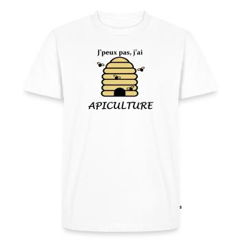 apiculture - T-shirt Premium bio Homme - blanc - Devant - Nico (187cm)
