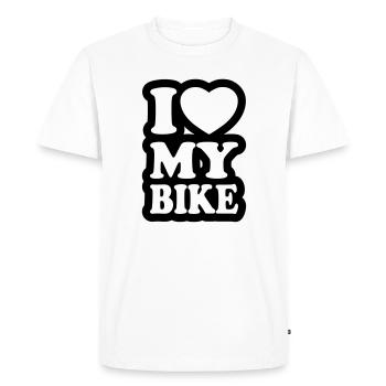 I love my bike - Men's Premium Organic T-Shirt - white - Front - Nico (187cm)