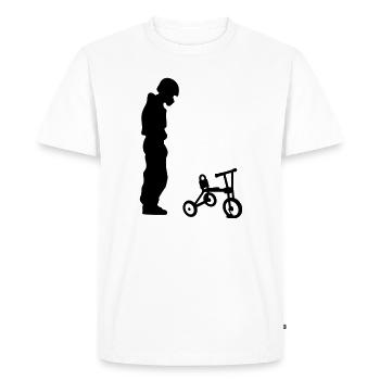 biker - T-shirt Premium bio Homme - blanc - Devant - Nico (187cm)