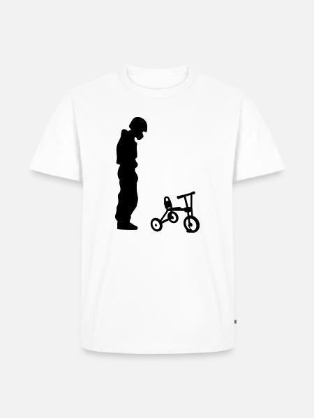 biker - Men's Premium Organic T-Shirt - white