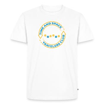 Time Travelers (chanson) - T-shirt Premium bio Homme - blanc - Devant - Nico (187cm)