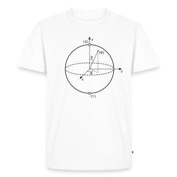 Bloch Sphere - Men's Premium Organic T-Shirt - white - Front - Nico (187cm)