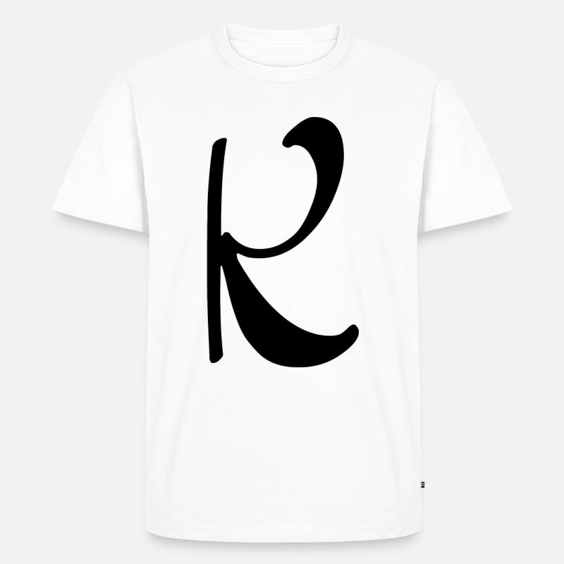 Buchstabe K - Männer Premium Bio T-Shirt - Weiß