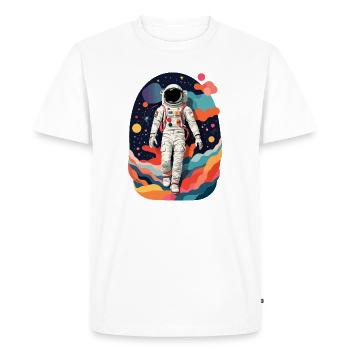 Colorful Astronaut Picture - Men's Premium Organic T-Shirt - white - Front - Nico (187cm)