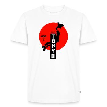 Plan de la ville japonaise-Design de Tokyo - T-shirt Premium bio Homme - blanc - Devant - Nico (187cm)