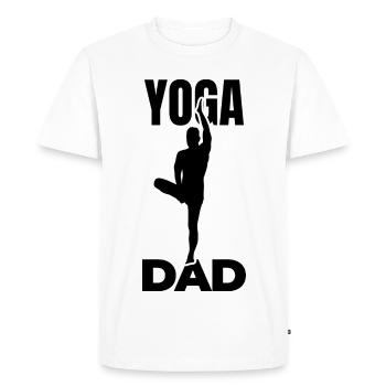 Papa Yoga - T-shirt Premium bio Homme - blanc - Devant - Nico (187cm)