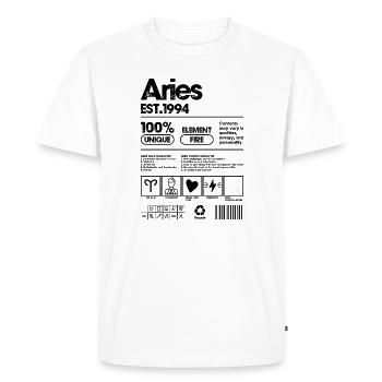 En attente de détails de conception - T-shirt Premium bio Homme - blanc - Devant - Nico (187cm)