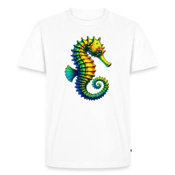 Hippocampe - T-shirt Premium bio Homme - blanc - Devant - Nico (187cm)