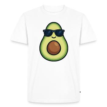 Cool Avocado Summer Design for Vegan Vegetables - Men's Premium Organic T-Shirt - white - Front - Nico (187cm)