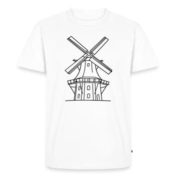 Moulin à vent - T-shirt Premium bio Homme - blanc - Devant - Nico (187cm)