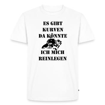 curves put in thunder god - Men's Premium Organic T-Shirt - white - Front - Nico (187cm)