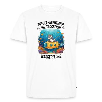 Licorne Aventure en haute mer - T-shirt Premium bio Homme - blanc - Devant - Nico (187cm)