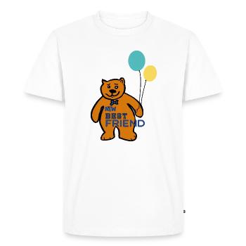 Ours avec des ballons - T-shirt Premium bio Homme - blanc - Devant - Nico (187cm)