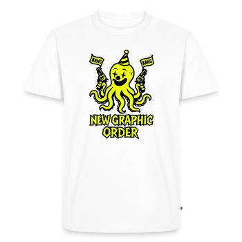 New Graphic Order Octopus - Men's Premium Organic T-Shirt - white - Front - Nico (187cm)