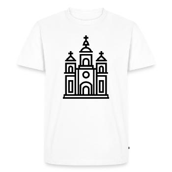 cathedral - Men's Premium Organic T-Shirt - white - Front - Nico (187cm)